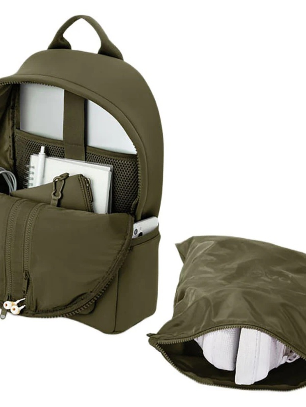 Dagne Dover Dakota Medium Backpack in Dark Moss - Picture 2 of 9